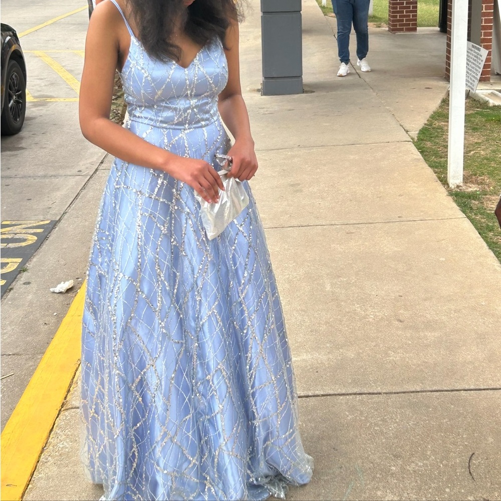 Elegant Silver Sequin Dress